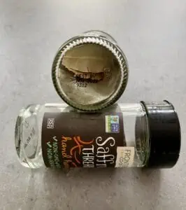 Spice bottle with expiration date on bottom
