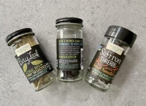 Spices showing labeling