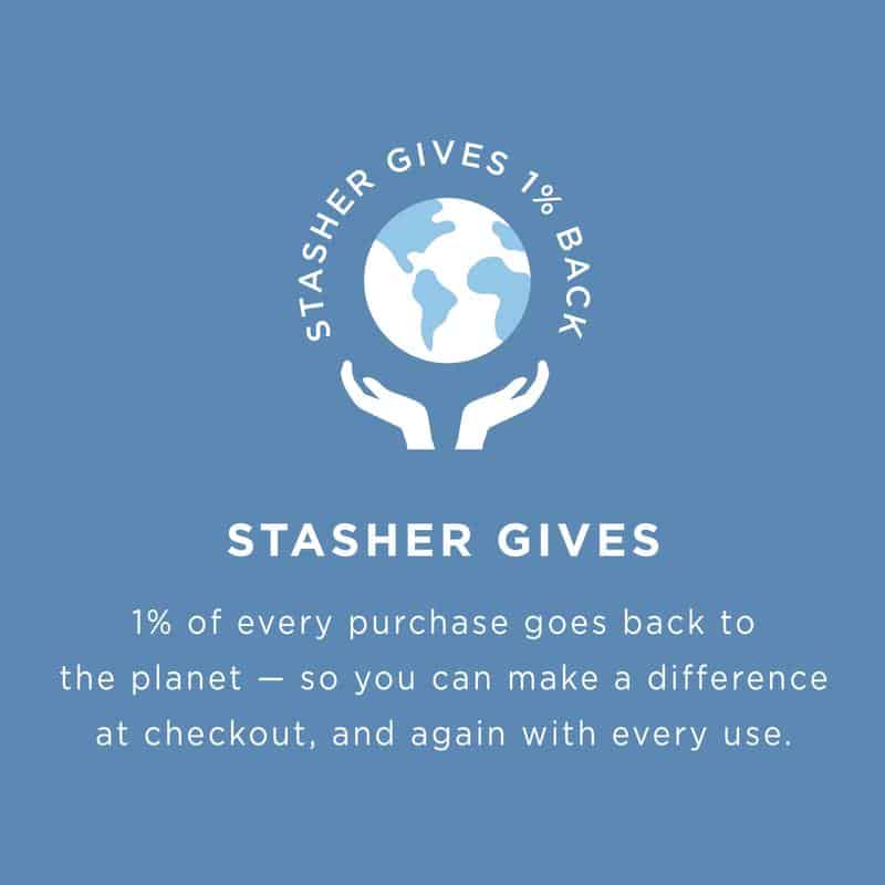 Stasher Gives Back Label