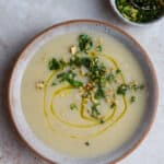 Celeriac Soup with Walnut Gremolata